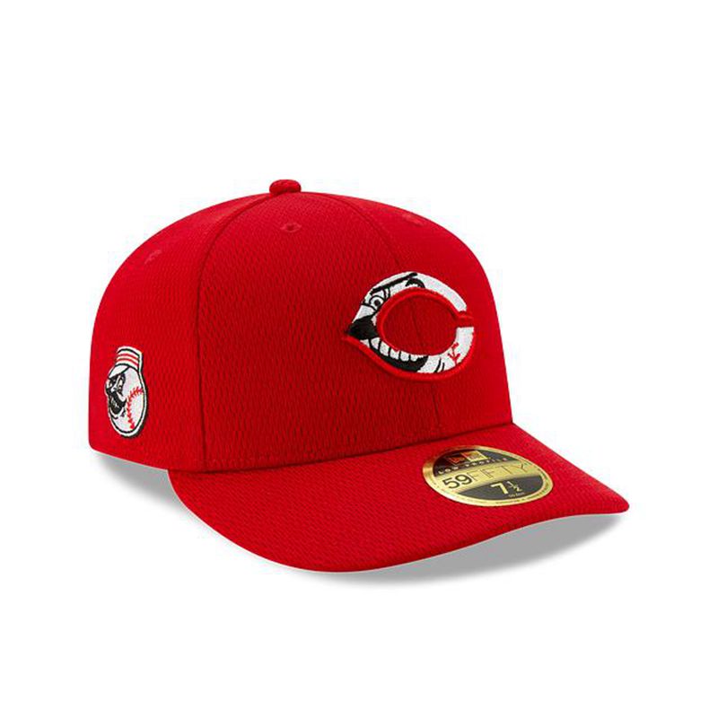 MLB Cincinnati Reds Batting Practice Low Profile 59Fifty Fitted (SPY6531) - Red New Era Caps